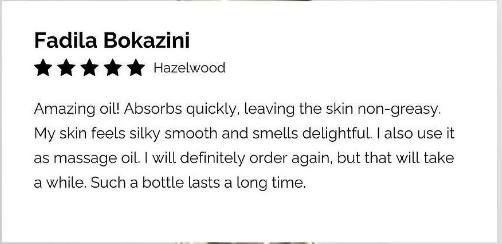 Hazelwood • Hydrateert • Verstevigd • Verzachtend •  Dry Body Oil  • Vitamine E | Neroli | Jasmine | Oudh |15 +Organic ingredienten | Afrikaanse & Mediterrane rituelen in 1 fles