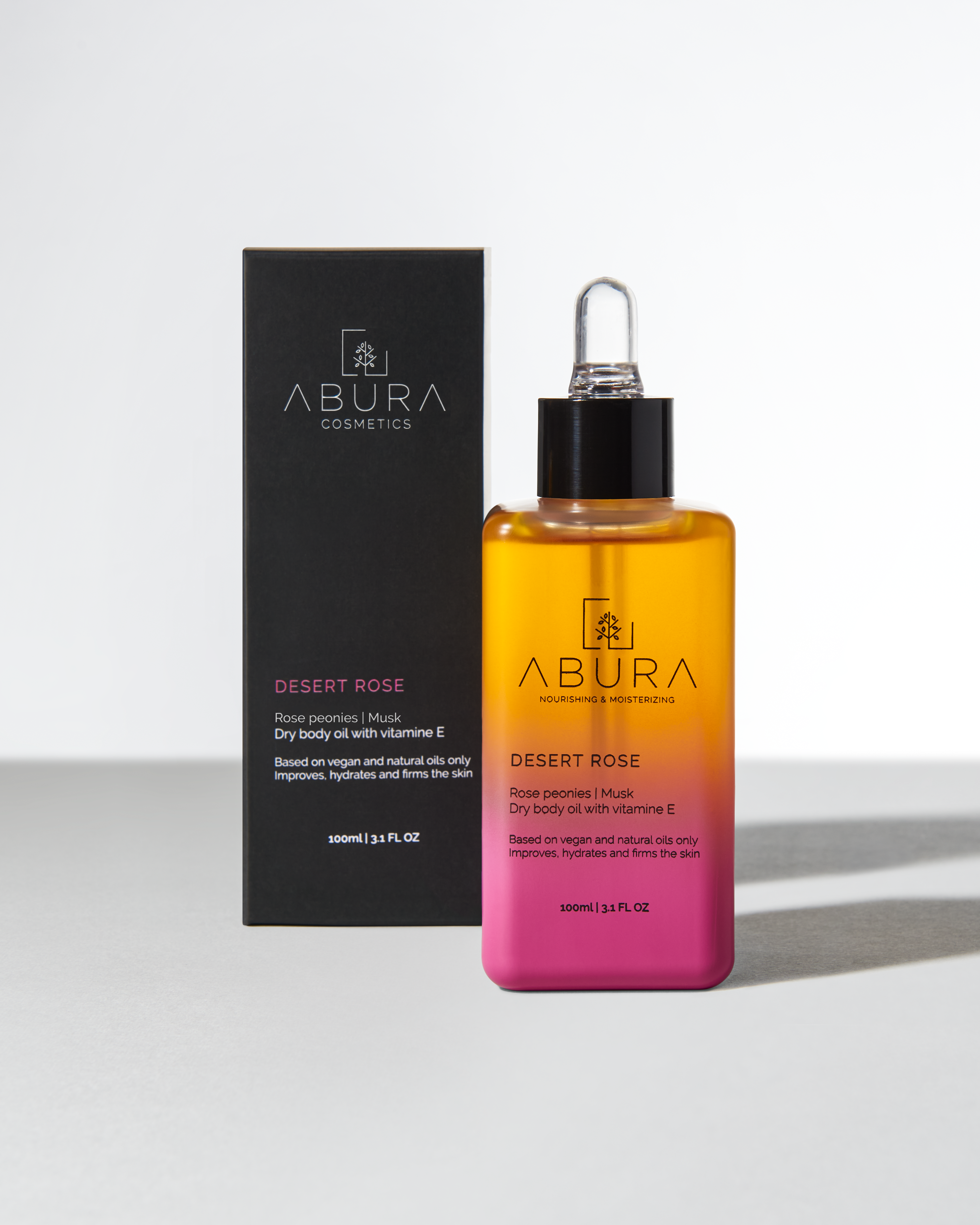 Desert Rose • Hydrateert • Verstevigd • Verzachtend •  Dry Body Oil • Vitamine E | Rose peonies | Musk | Patchouli | 15 +Organic ingredienten | Afrikaanse & Mediterrane rituelen in 1 fles